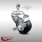 Service Caster 3.5 Inch SS Soft Rubber Wheel Swivel 1/2 Inch Threaded Stem Caster with Brake SCC SCC-SSTS20S3514-SRS-TLB-121315 - alternate 1